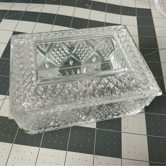 Other - Vtg Idaho Grown Famous Potatoes Etched Crystal Lidded Trinket Box Advertising
